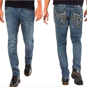 🆕️Rock Revival Artur Slim Taper Stretch Jeans. Men's Size: W34x32L